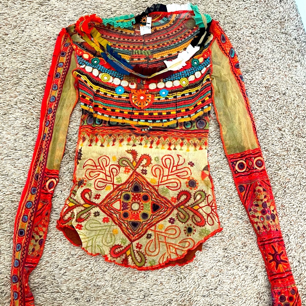 Jean Paul Gaultier Soleil vintage mesh top